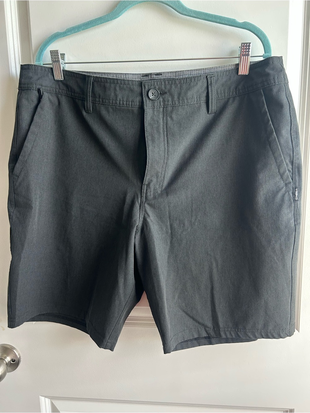 O'Neill Men's Charcoal Flat Front Shorts
